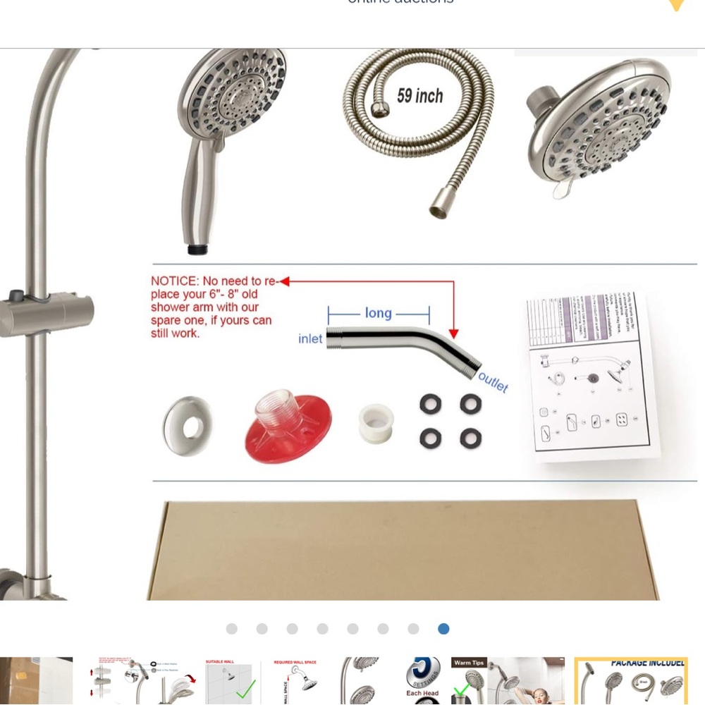 Handheld Showerhead & Rain Shower Combo - Brush Nickel